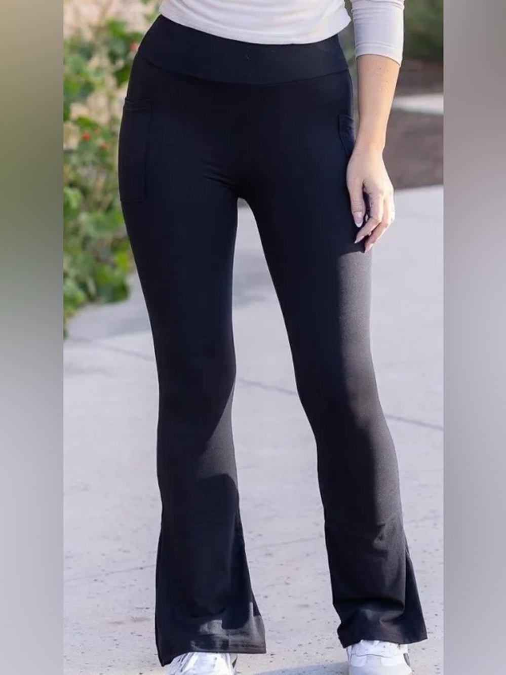 High-Rise Black Bootcut Flare Pants for Women